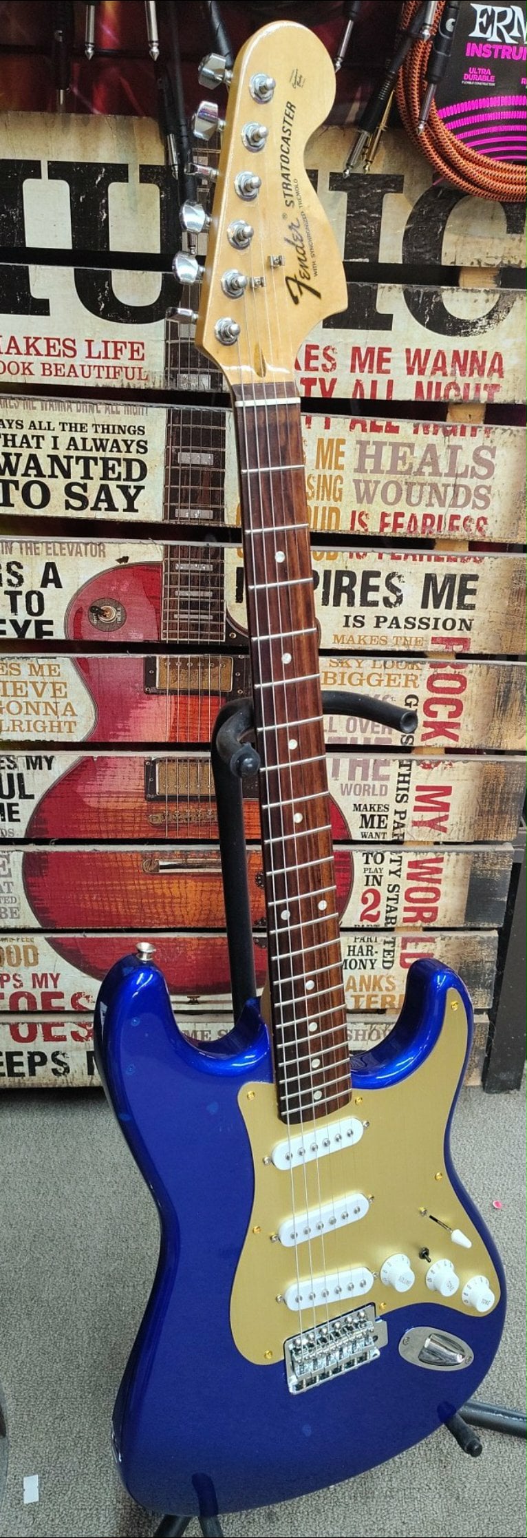 The Indigo Guild-caster – 70’s-Style Strat with Upgrades That Matter - Built from Parts. Made for Legends.