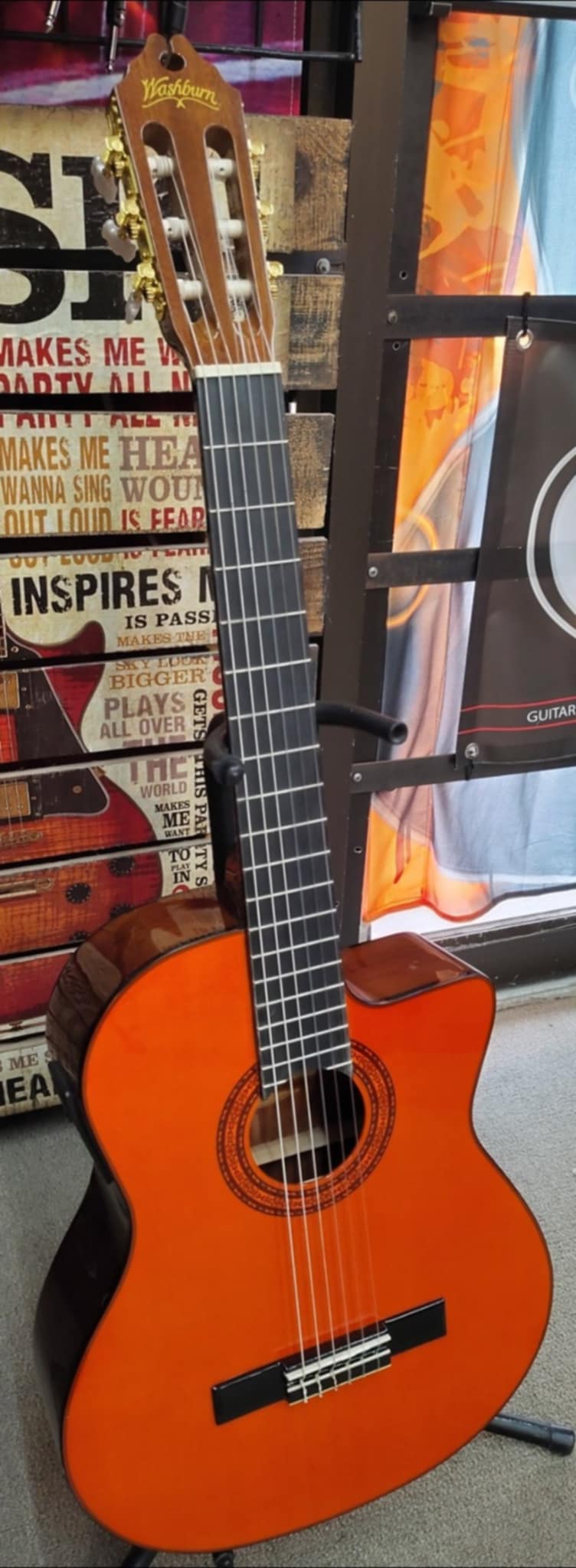 Washburn C5CE Classical Acoustic Electric - Amber - B-stock