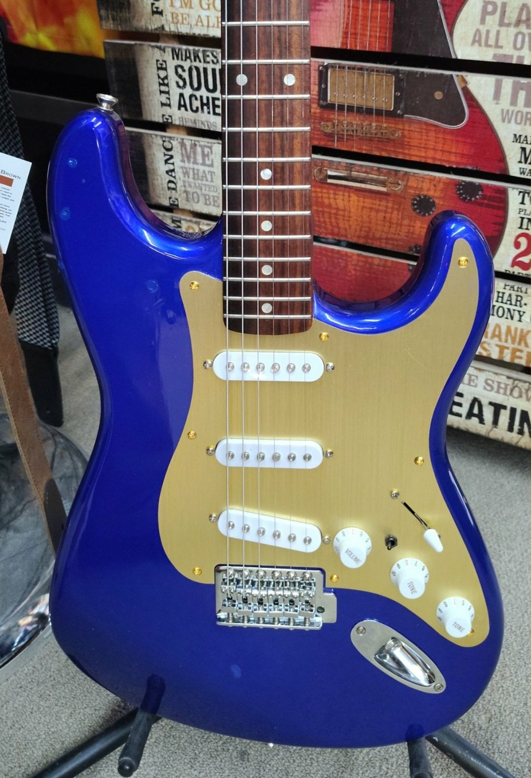 The Indigo Guild-caster – 70’s-Style Strat with Upgrades That Matter - Built from Parts. Made for Legends.