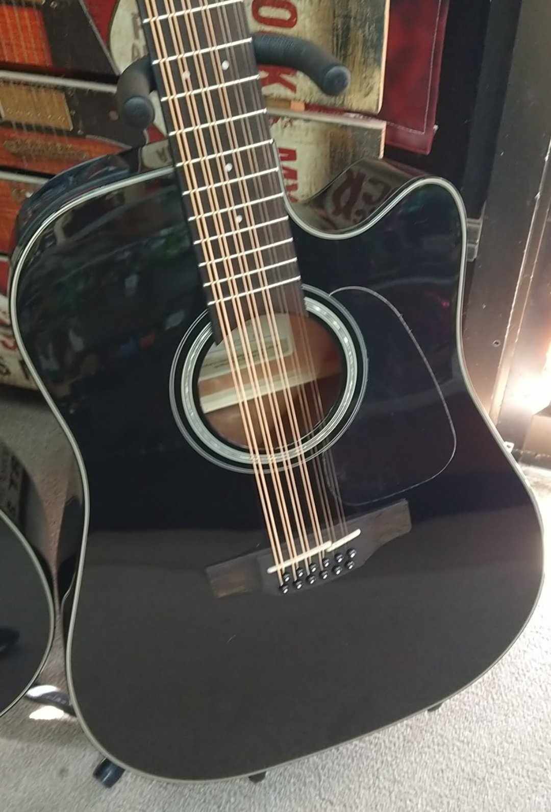 Takamine GD30CE-12 BLK G30 Series 12-String Dreadnought Cutaway Acoustic/Electric Guitar Available in Requinto Tuning