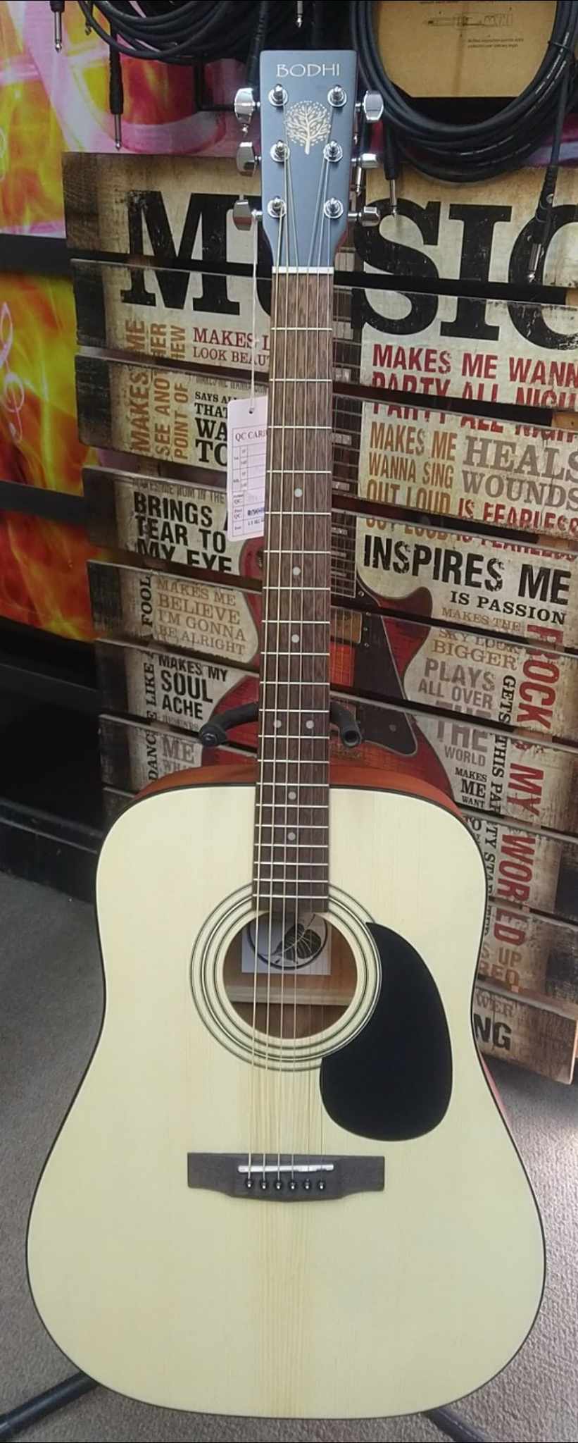 Bodhi BG20 Spruce Top Dreadnaught Body Acoustic Guitar