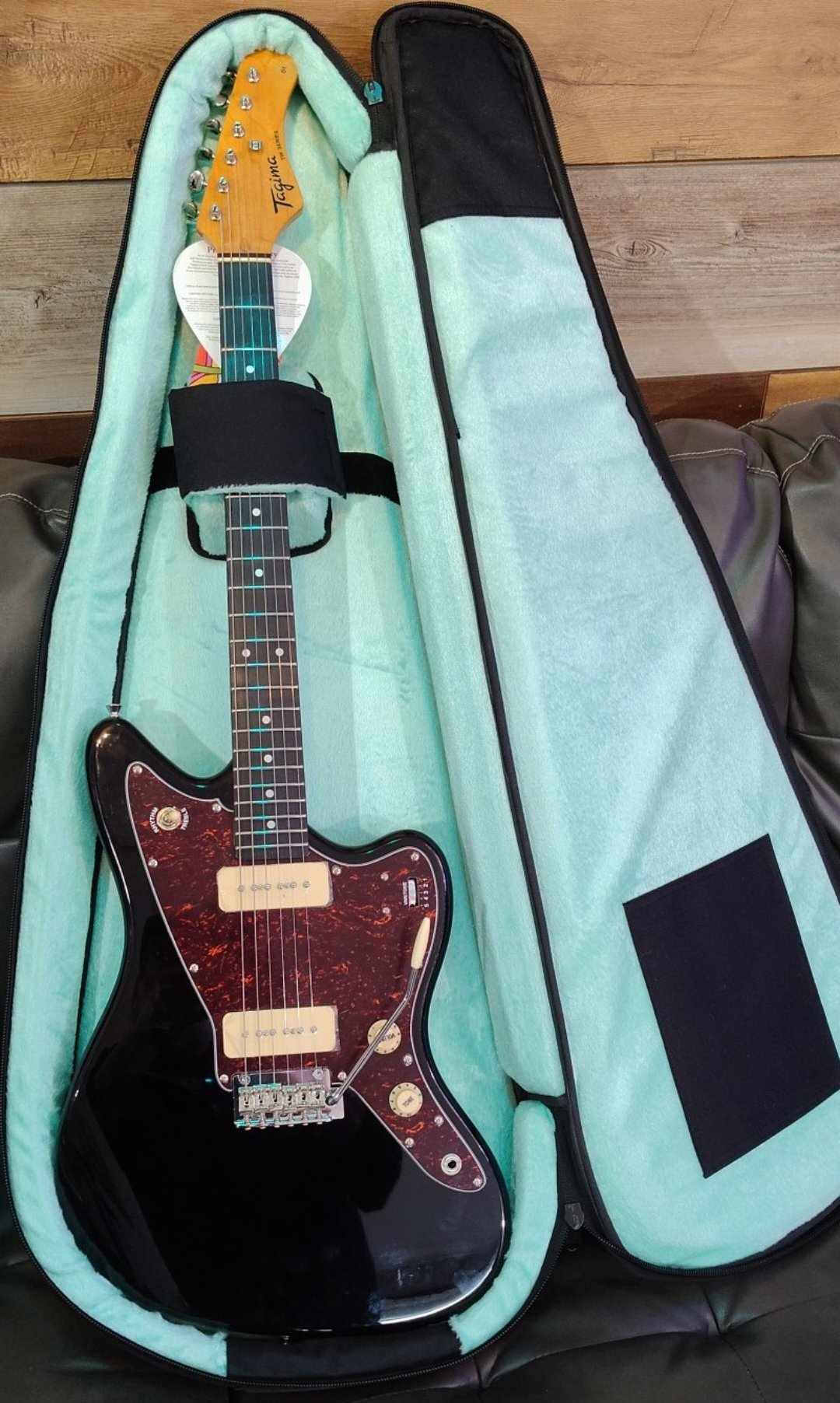 Wendell's Music Level 3 Electric Guitar Gig Bag - Seafoam Green Interior