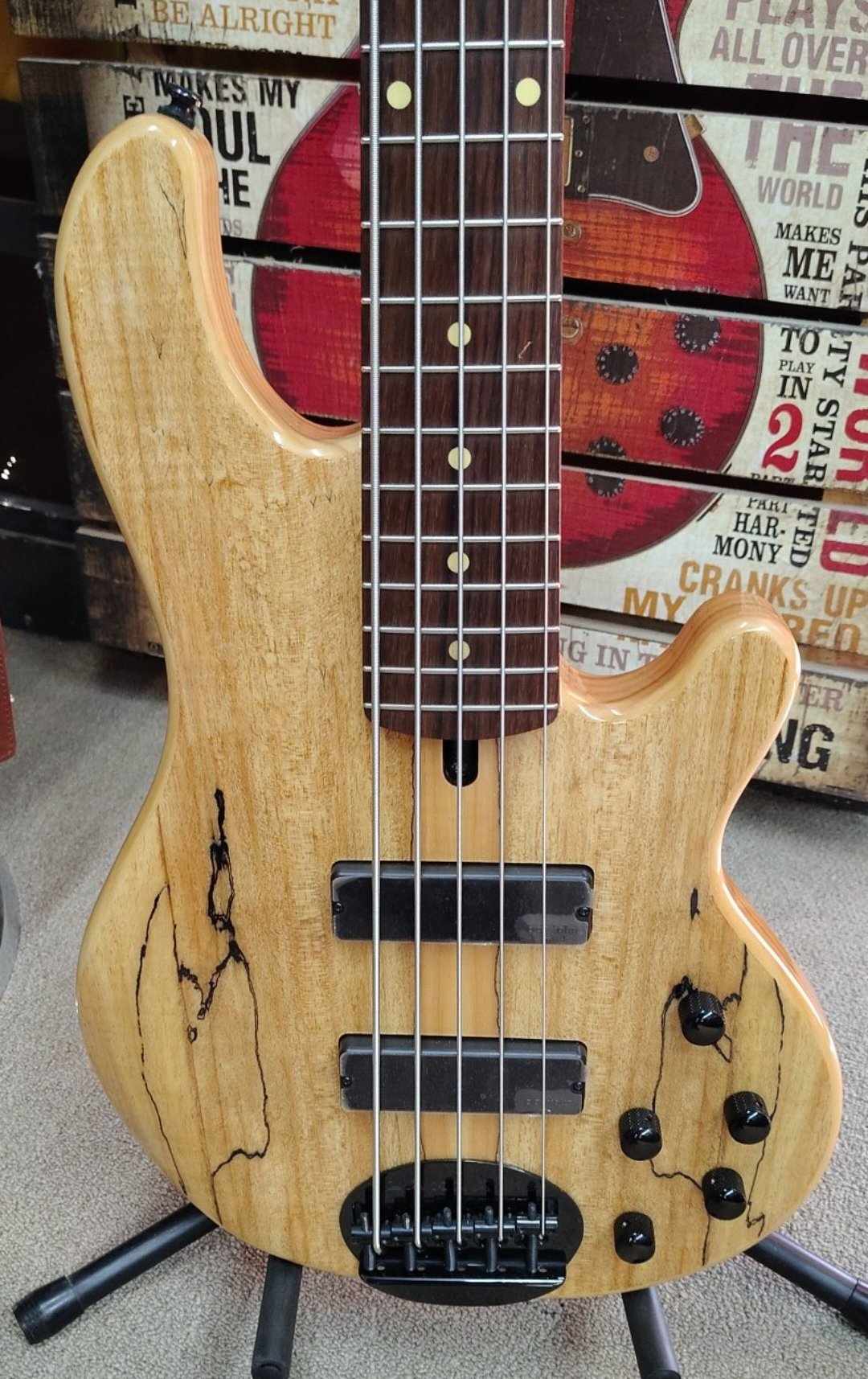 Lakland Skyline 55-01 Deluxe in Spalted Maple w/ Rosewood Fretboard