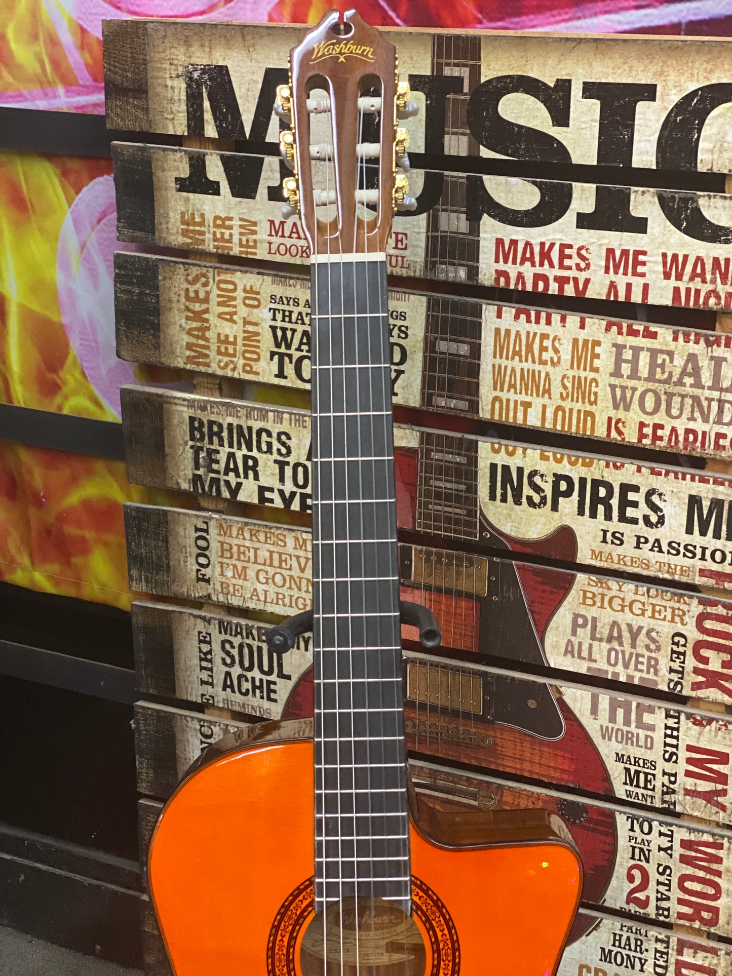 Washburn C5CE Classical Acoustic Electric - Amber - B-stock