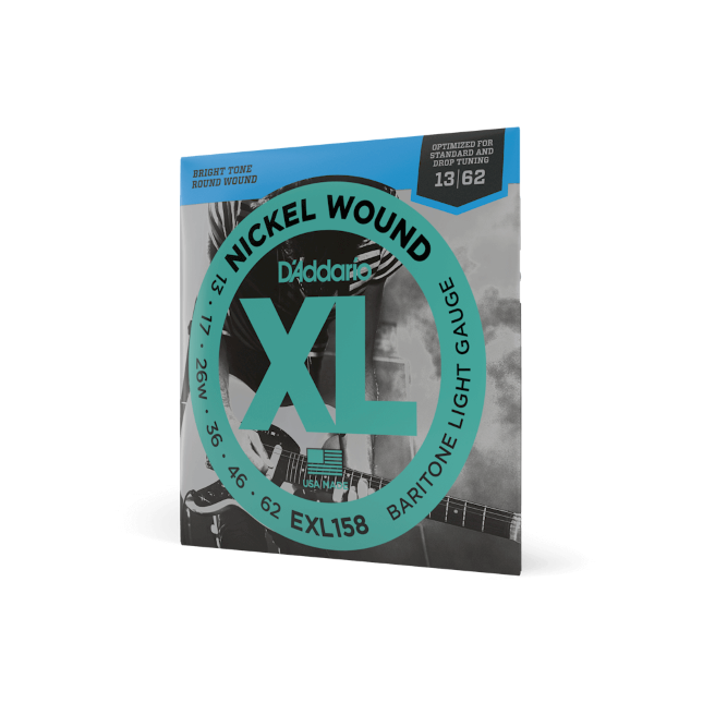 D'Addario EXL158 13-62 Light Baritone Electric Guitar Strings