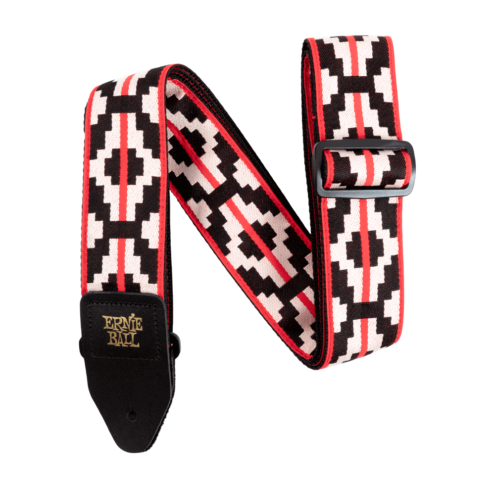 Ernie Ball Classic Jacquard Guitar Strap/Bass Strap - Ristra Red