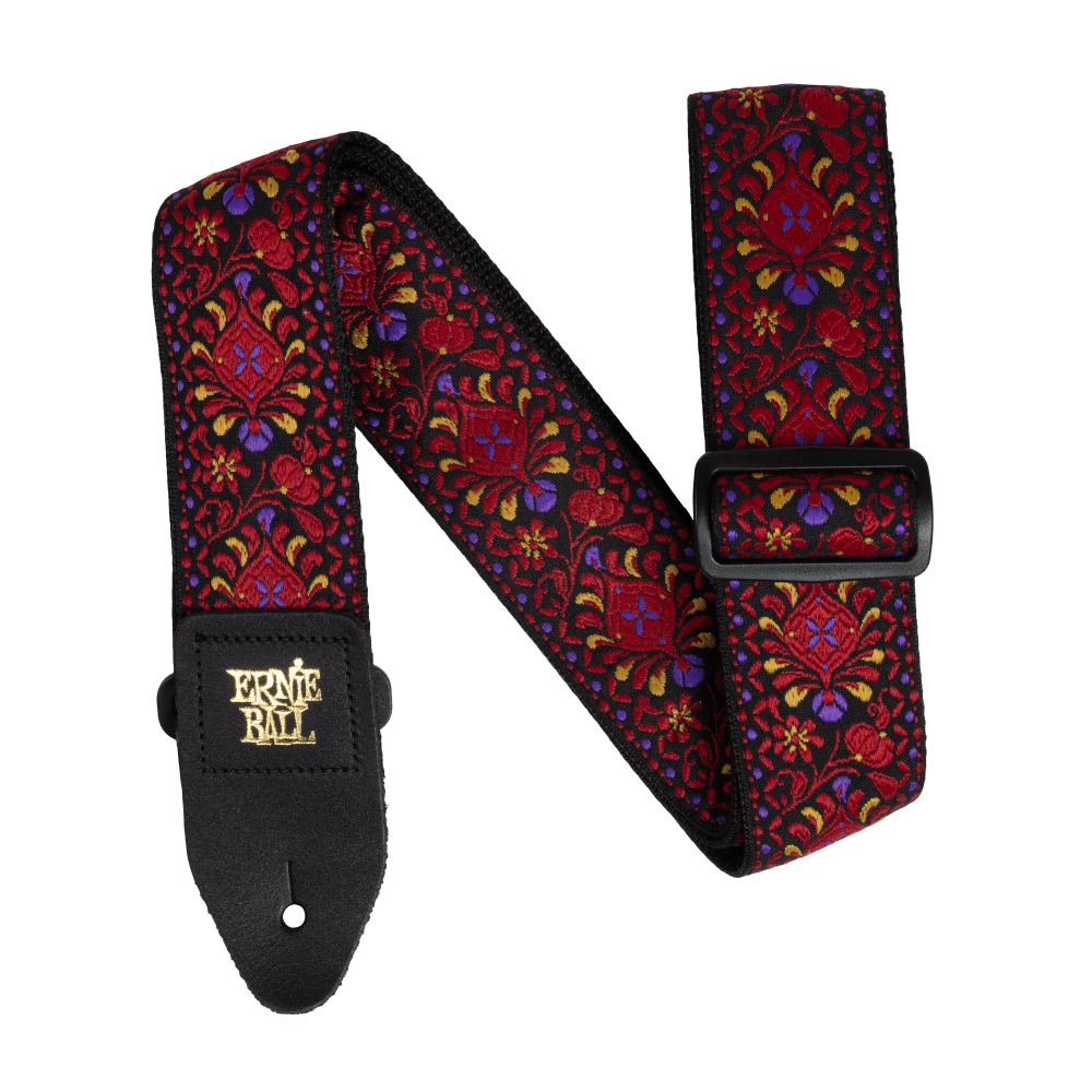 Ernie Ball Classic Jacquard Guitar Strap/Bass Strap - Crimson Royal Bloom