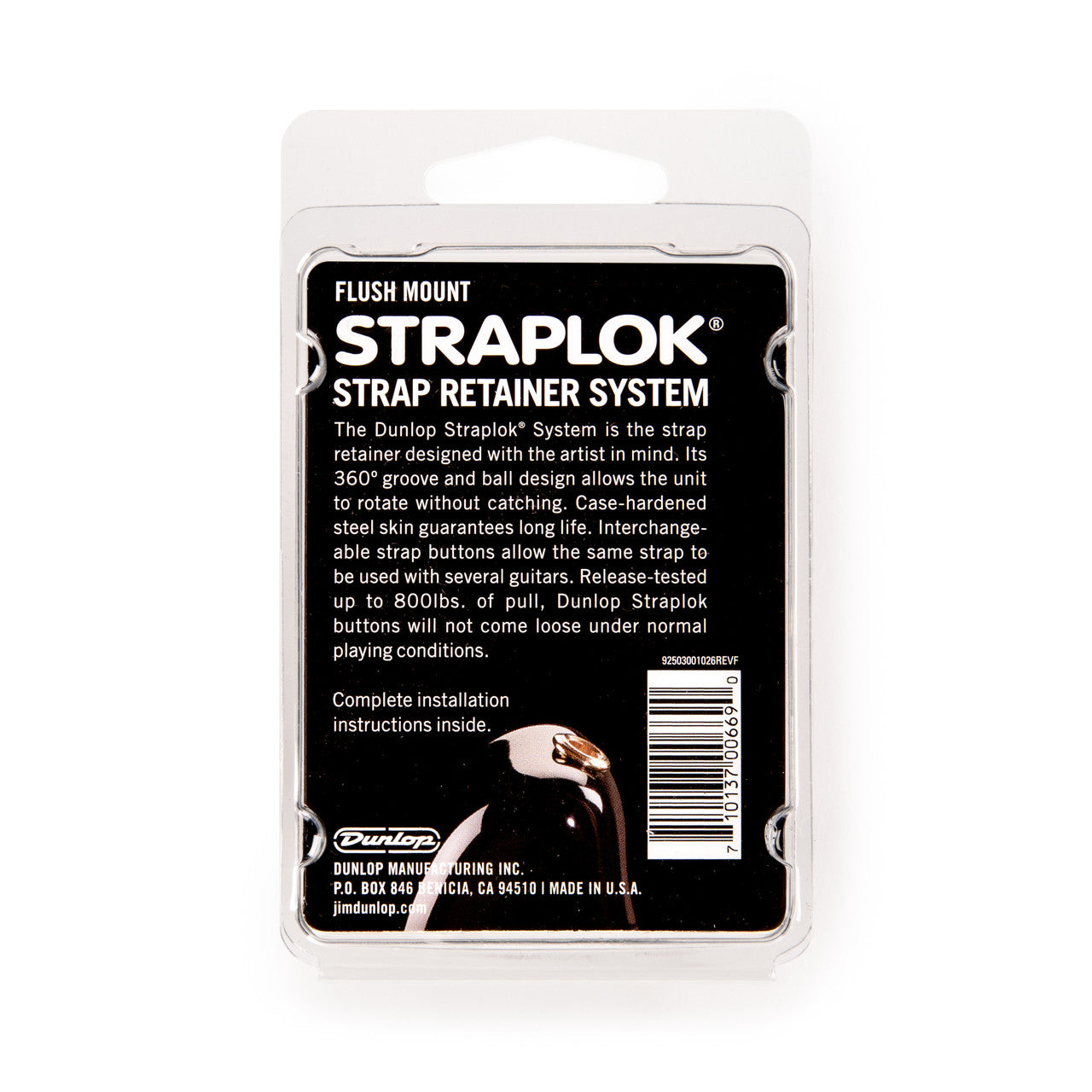 Dunlop Straplok flush mount nickel