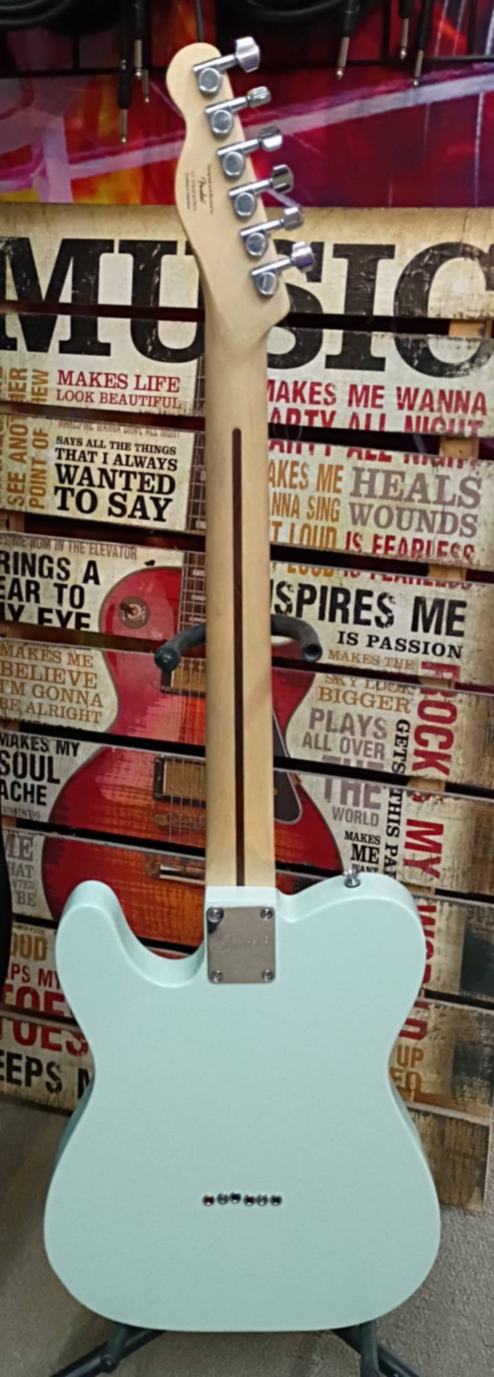 Custom Surf Green Telecaster – Seymour Duncan Mini Humbucker – String-Through Body