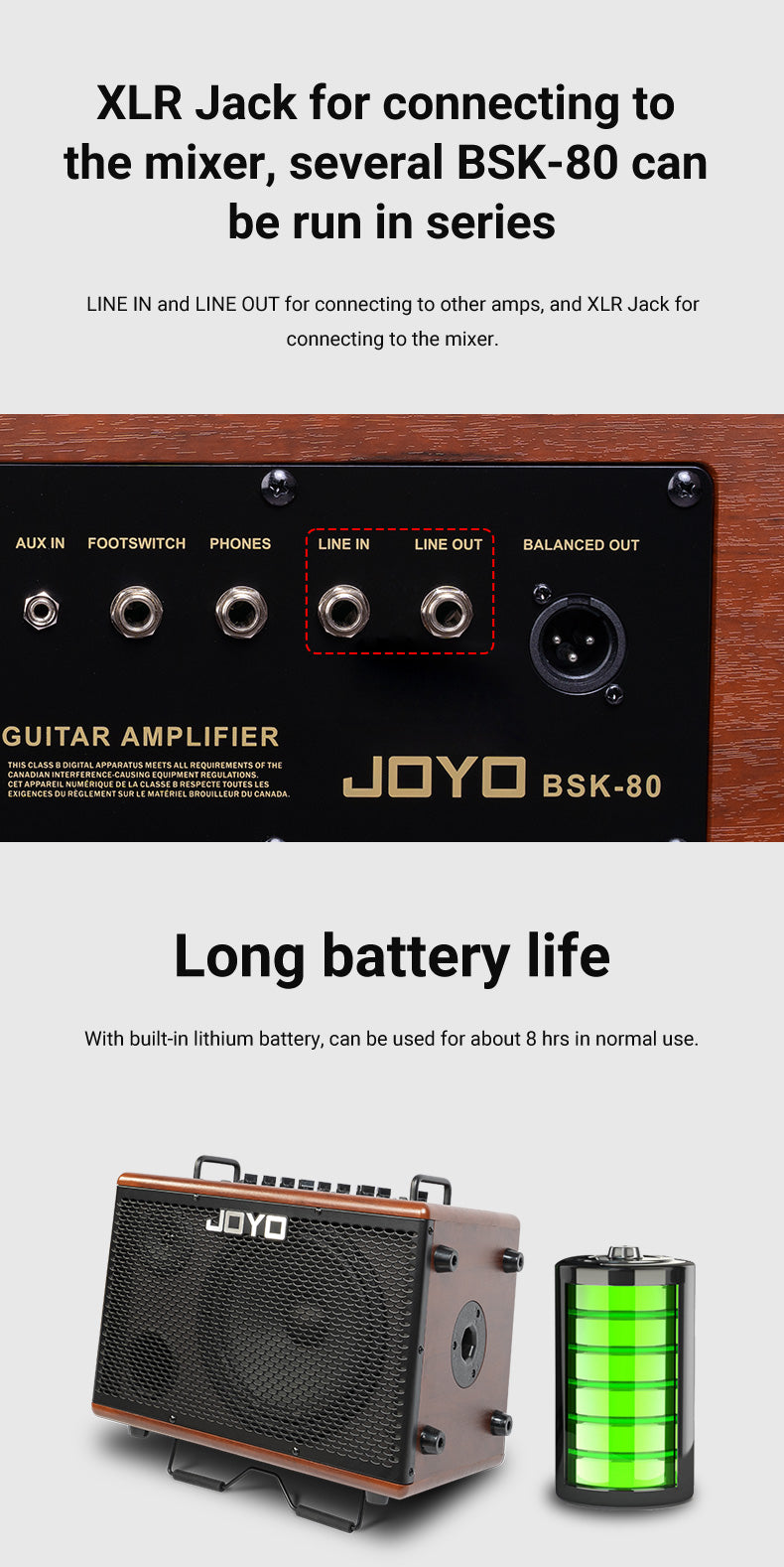 Joyo BSK-80 Acoustic Guitar Amplifier