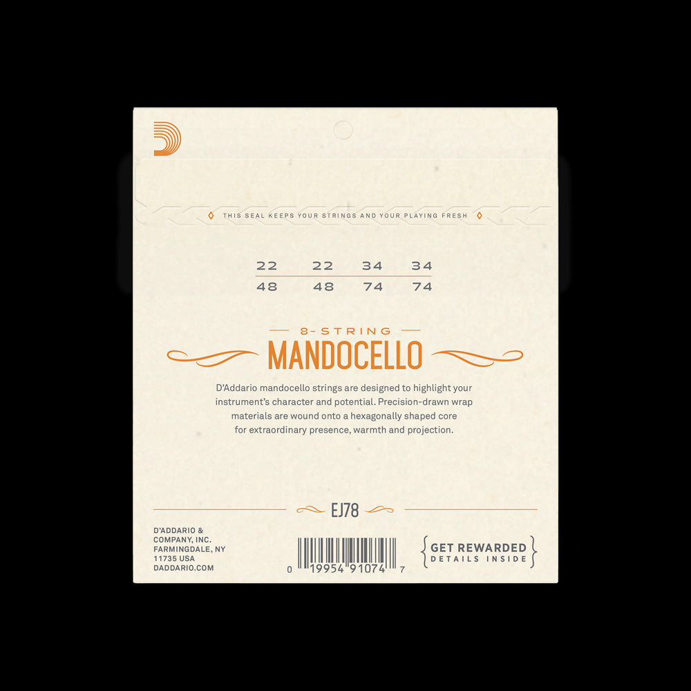 D'Addario 22-74 Mandocello Set EJ78