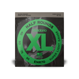 D'Addario ENR70 Half Rounds Super Light Bass Strings 40-95