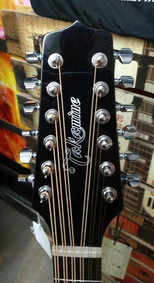 Takamine GD30CE-12 BLK G30 Series 12-String Dreadnought Cutaway Acoustic/Electric Guitar Available in Requinto Tuning
