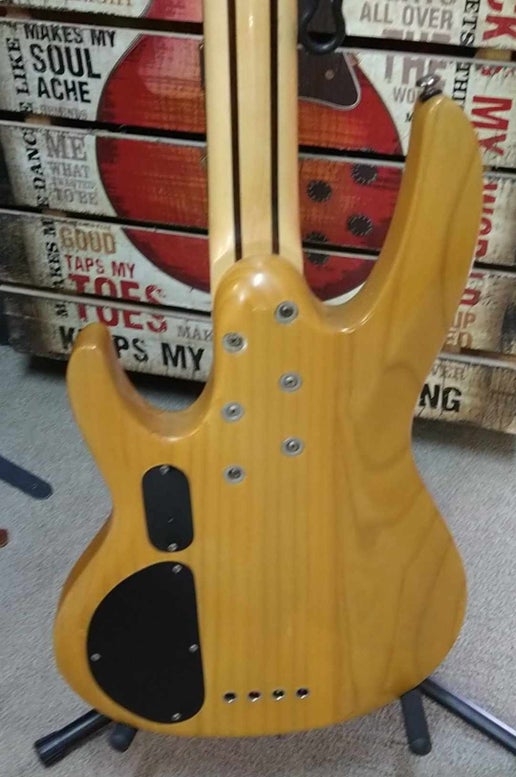 LTD B-204 SM Bass Guitar – Play it, Feel it, Love it (Used, but Still Stunning) Spalted Maple, Natural Satin