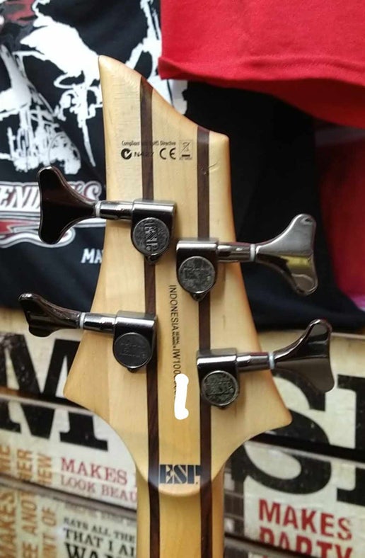 LTD B-204 SM Bass Guitar – Play it, Feel it, Love it (Used, but Still Stunning) Spalted Maple, Natural Satin