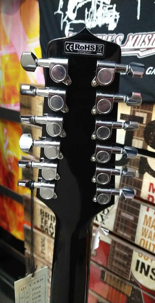 Takamine GD30CE-12 BLK G30 Series 12-String Dreadnought Cutaway Acoustic/Electric Guitar Available in Requinto Tuning