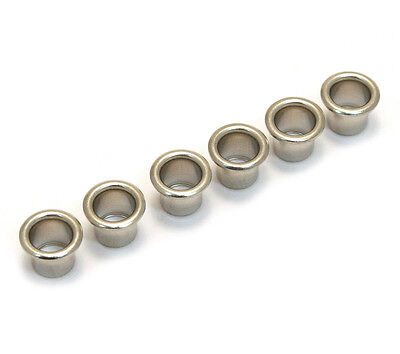 Set of 6, Vintage Style Eyelet Bushings Nickel