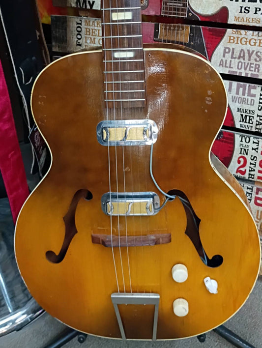 Used Harmony H41 Archtop Guitar - Gold Foil Rowe/DeArmond pickups - As Is