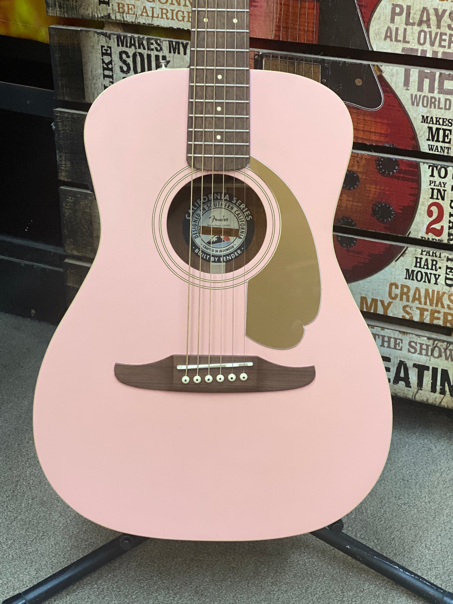 Fender Malibu Player Acoustic/Electric - Shell Pink - B-stock