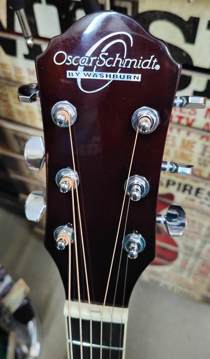 Oscar Schmidt OG2CESM-A Acoustic/Electric Guitar — "Used" but Only Technically - Spalted Maple - by Washburn
