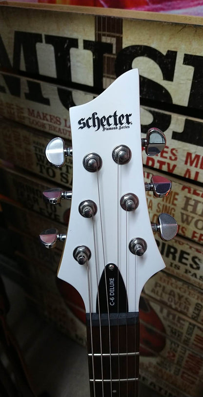 Schecter C-6 Deluxe Satin White (SWHT)