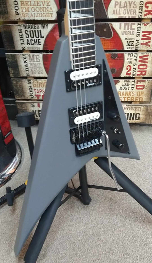 Jackson JS Series Rhoads JS32 - Satin Grey with Amaranth Fingerboard - w/ Jackson Gig Bag Included