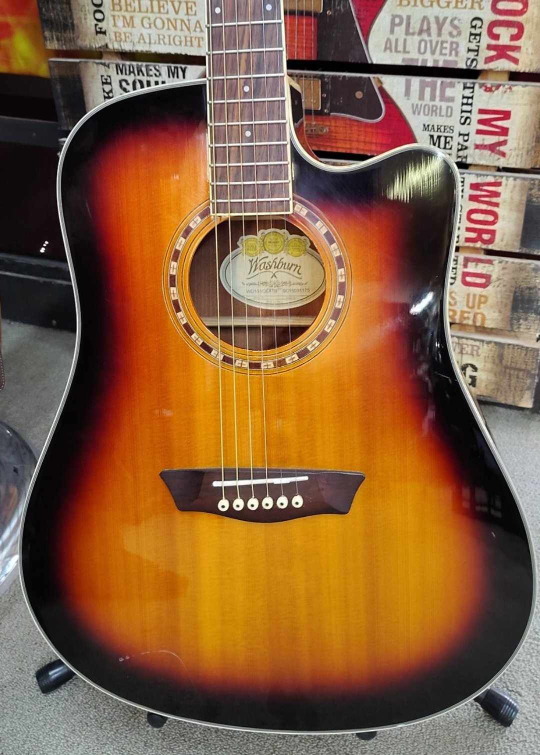 Washburn W D10 SCE - Fishman Preamp - Antique Tobacco Burst - 2015