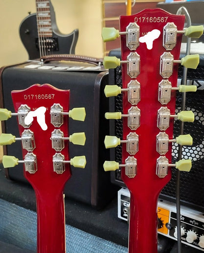 Gibsun Double Neck SG – Red – 12/6 String – Definitely Not Made in the USA, But Still Rocks Like It Was!