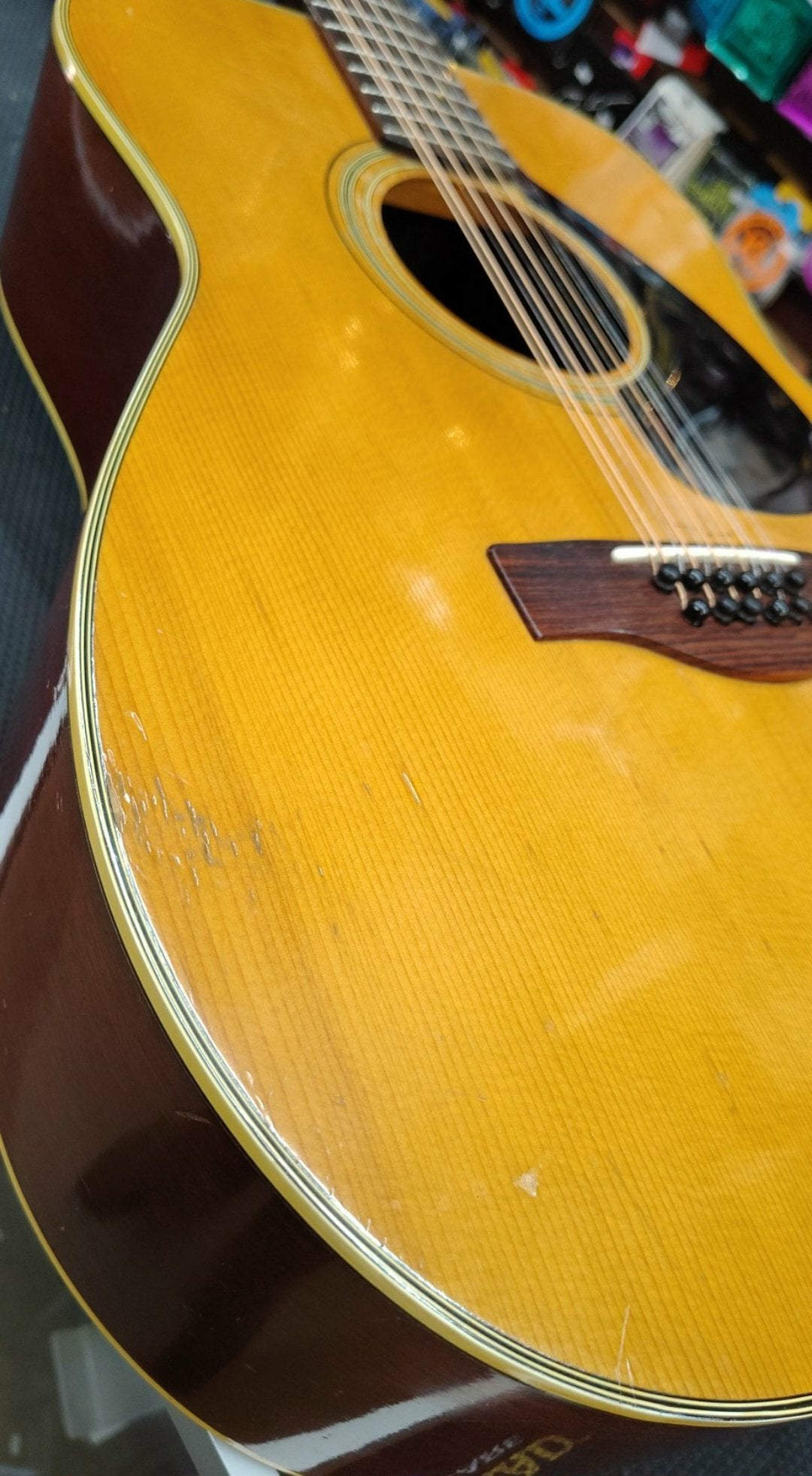 🎸 Vintage Yamaha F-230 12-String – Red Label Legend from Nippon Gakki w/ Baggs Pickup