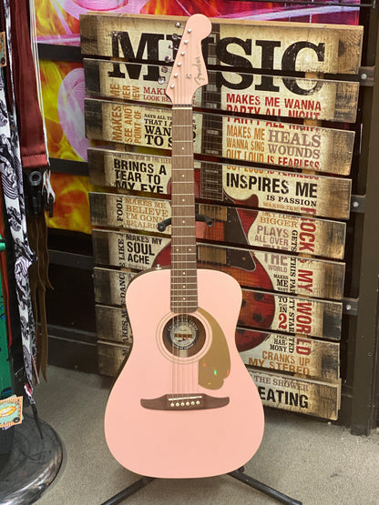 Fender Malibu Player Acoustic/Electric - Shell Pink - B-stock