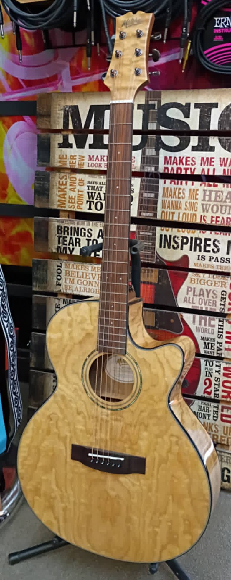 🎸 Mitchell MX430QABNAT Exotic Series Acoustic-Electric – Showroom Condition