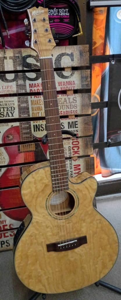 🎸 Mitchell MX430QABNAT Exotic Series Acoustic-Electric – Showroom Condition