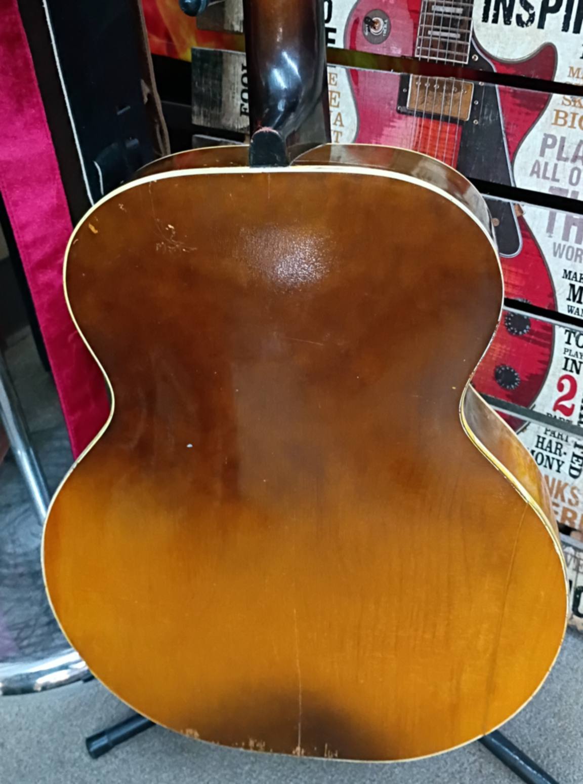 Used Harmony H41 Archtop Guitar - Gold Foil Rowe/DeArmond pickups - As Is