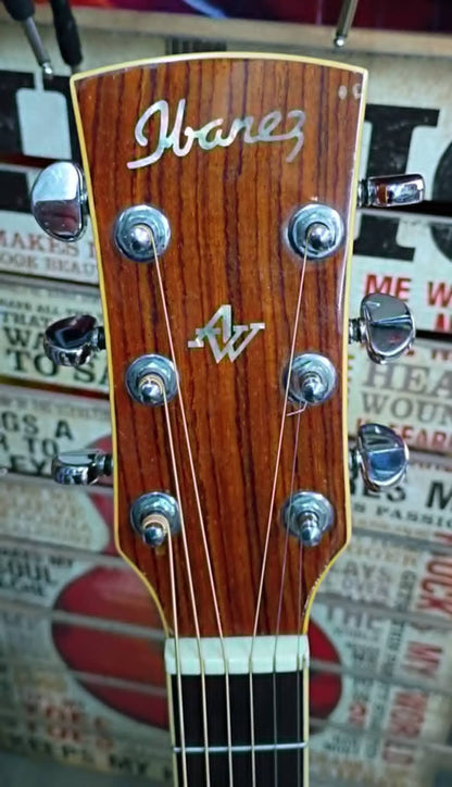 🎸 1996 Ibanez Artwood AW Series Dreadnought – Solid Spruce Top – Refretted