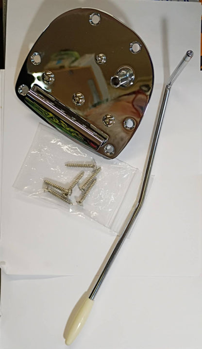 Jazzmaster-Style Floating Tremolo Tailpiece Assembly – Chrome