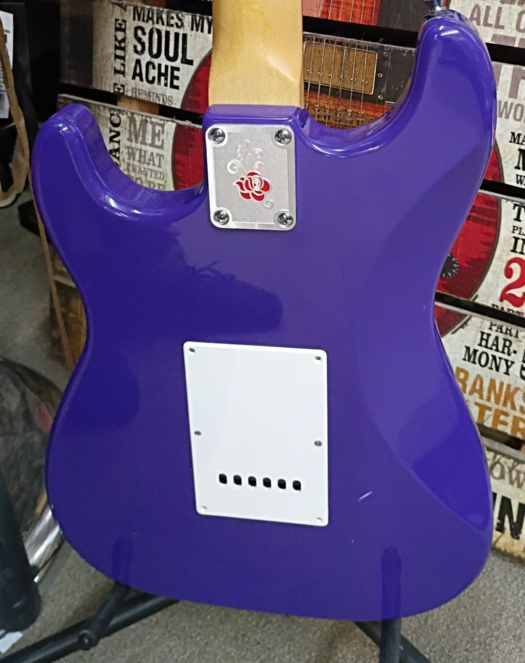 2011 SX Rock 'N Rose Electric Guitar – Purple Sparkle Burst – 6.77 lbs!