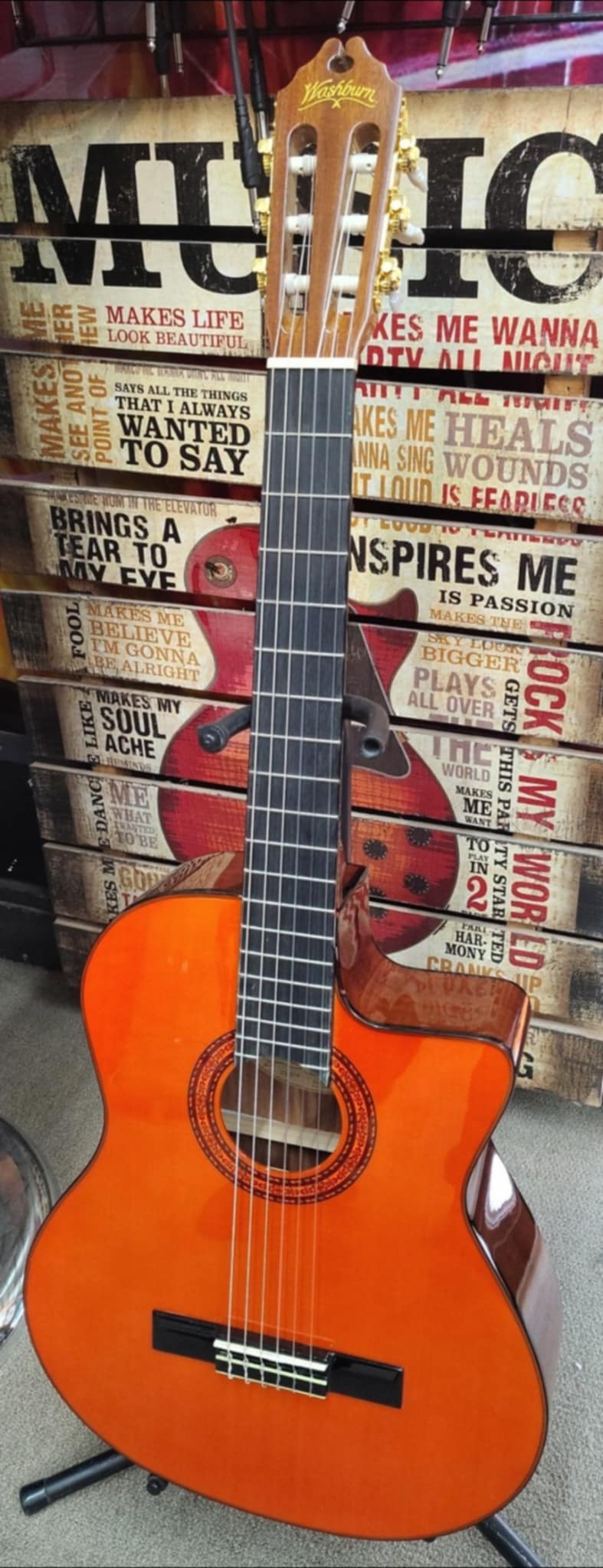 Washburn C5CE Classical Acoustic Electric - Amber - B-stock