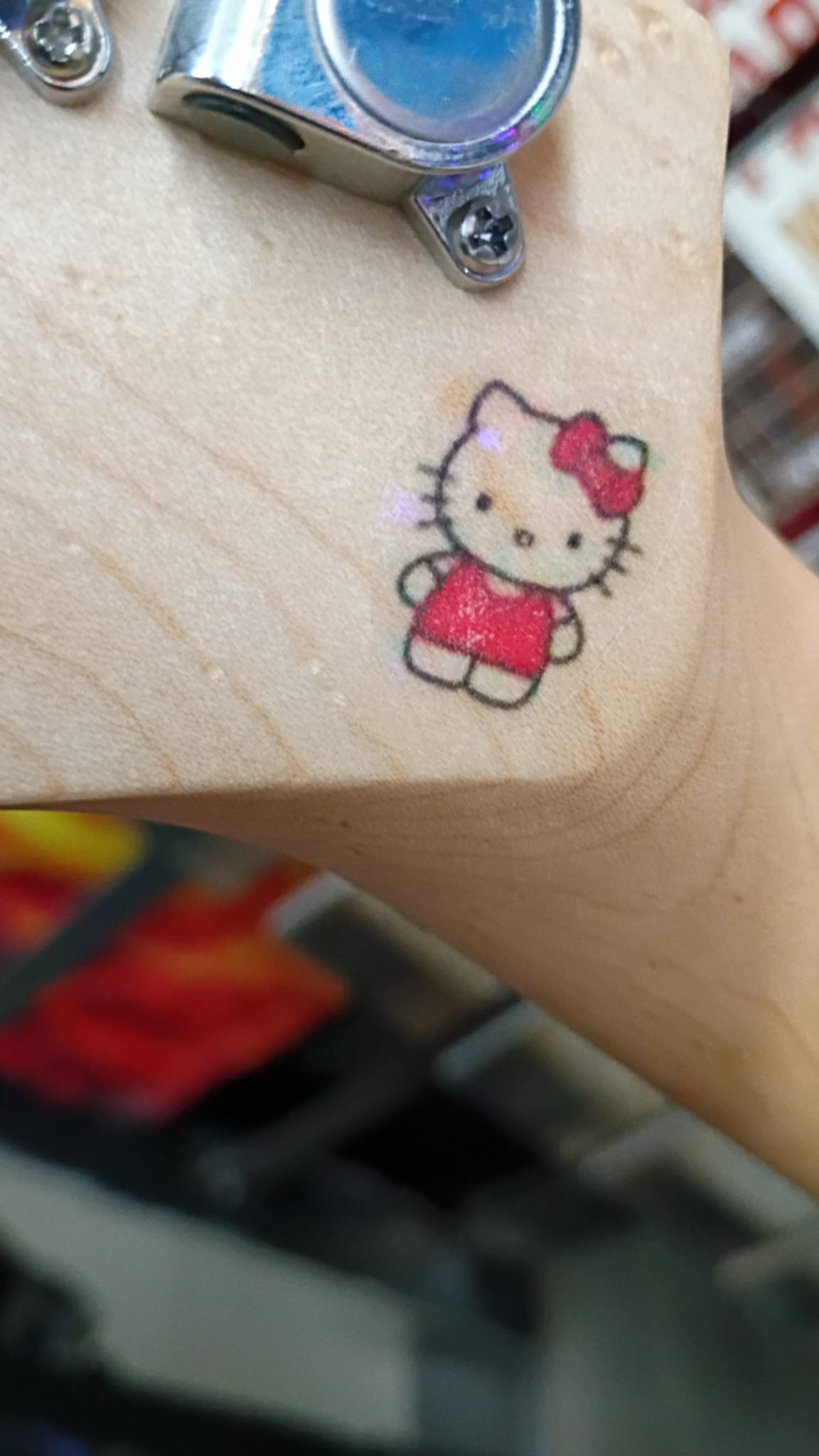 Hello Kitty Motif – Strat Style – Rare "Namaste!" Hello Kitty Pez Dispenser and Gig Bag Included! NGW 135B - Big Fun - Serious Tone