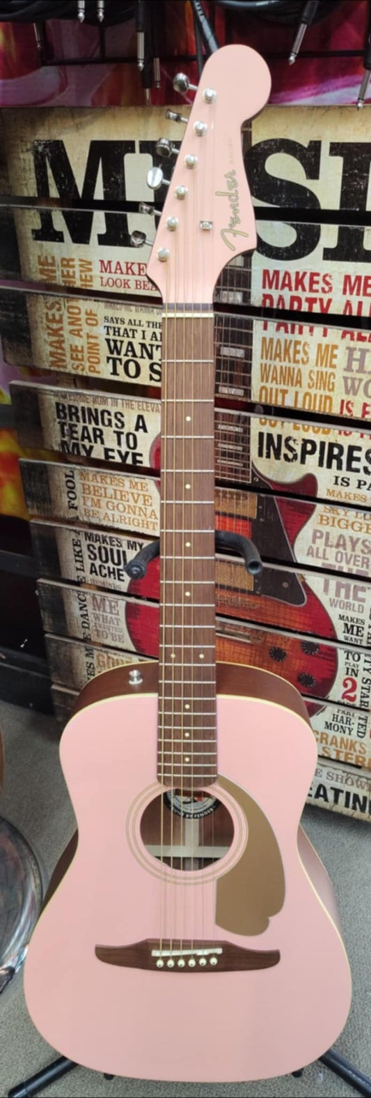 Fender Malibu Player Acoustic/Electric - Shell Pink - B-stock