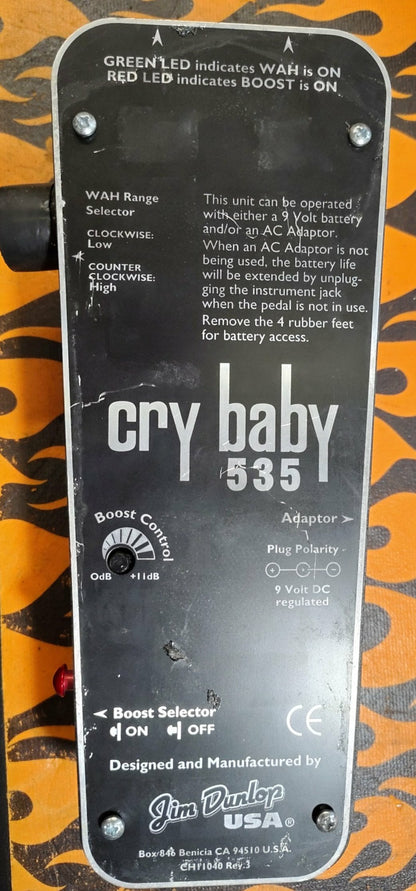 Dunlop Crybaby 535 Wah – Original 535 Model (Late ‘90s)