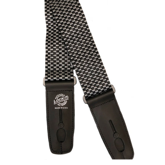 Lock-It 2" Poly Pro Strap Silver Checker Board