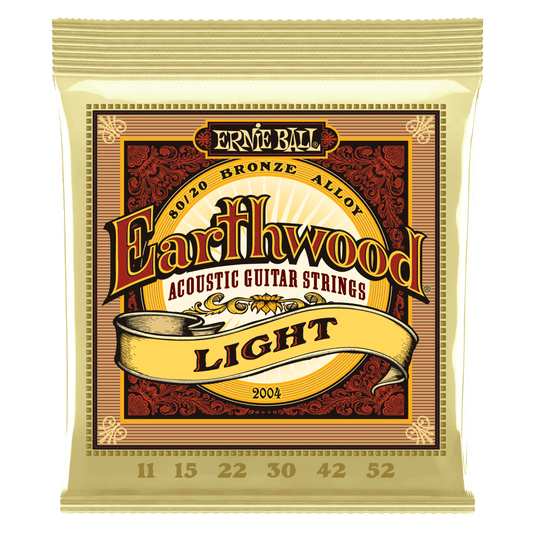 Ernie Ball Earthwood Light 80/20 Bronze Acoustic Guitar Strings 11-52