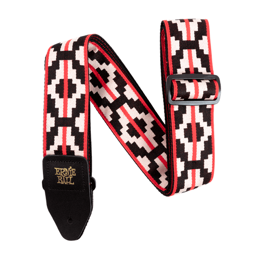 Ernie Ball Classic Jacquard Guitar Strap/Bass Strap - Ristra Red