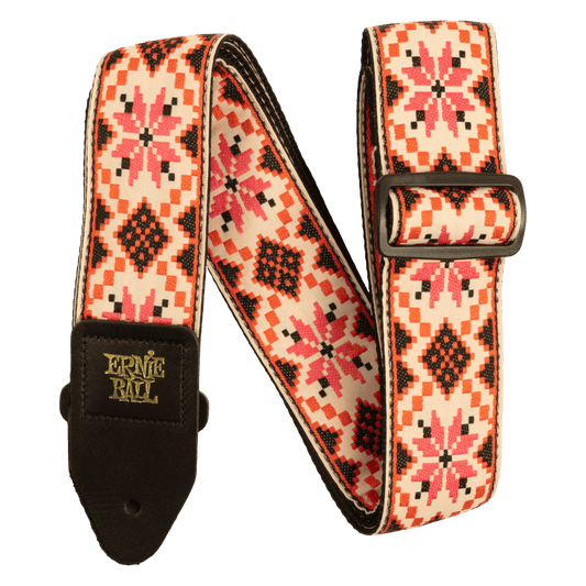 Ernie Ball Classic Jacquard Guitar Strap/Bass Strap - Cinnamon Needlepoint