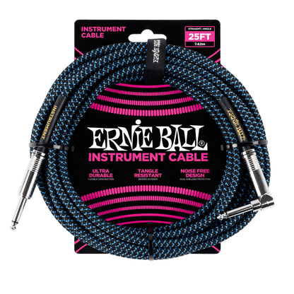 Ernie Ball Braided Instrument Cable, Straight/Angle