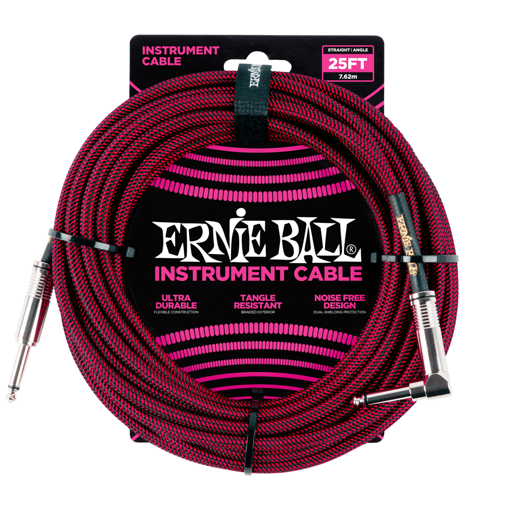Ernie Ball Braided Instrument Cable, Straight/Angle