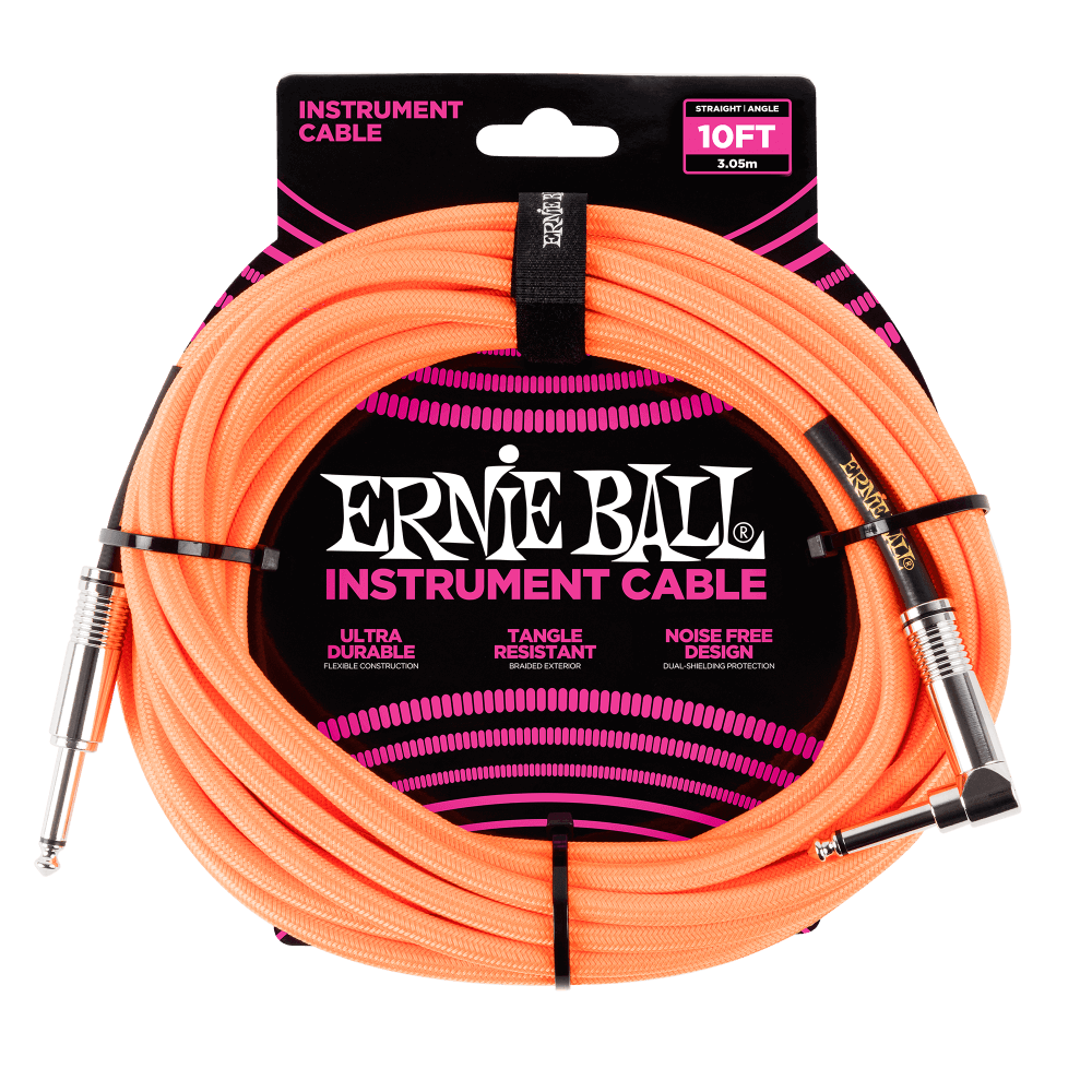 Ernie Ball Braided Instrument Cable, Straight/Angle