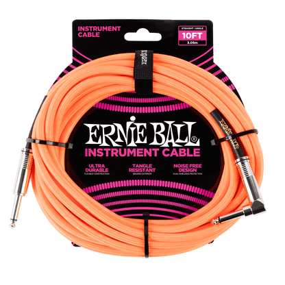 Ernie Ball Braided Instrument Cable, Straight/Angle