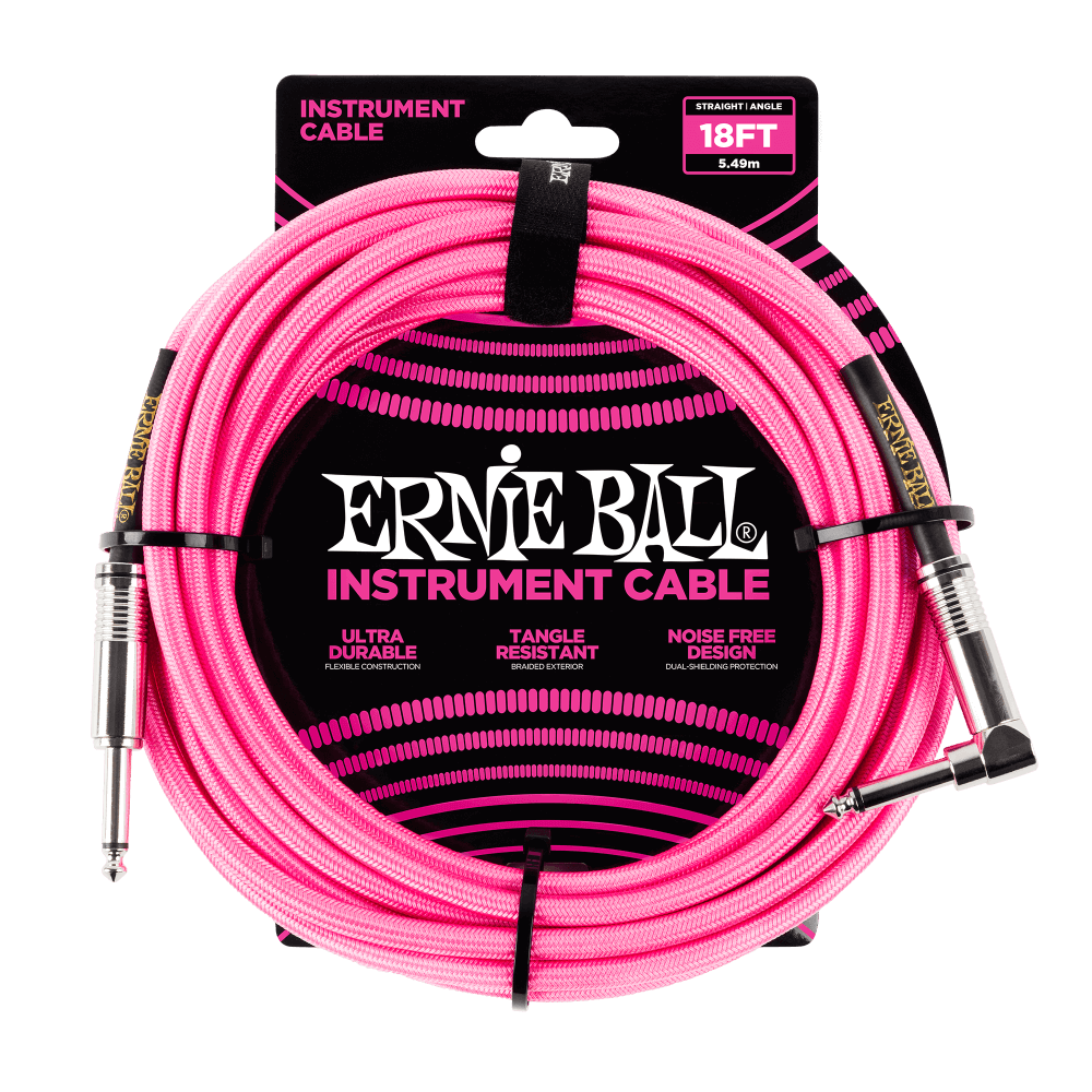 Ernie Ball Braided Instrument Cable, Straight/Angle