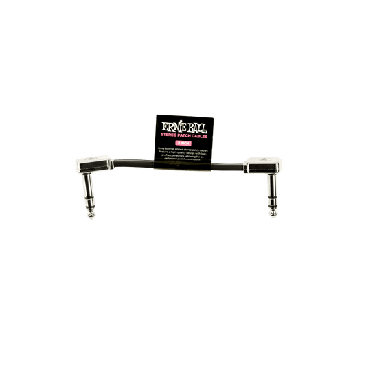 Ernie Ball Flat Ribbon Stereo Patch Cable - Black